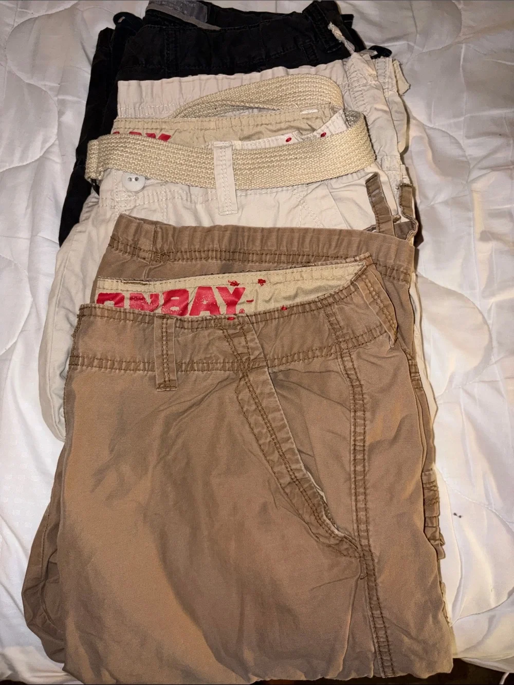 Men's Black Cargo Shorts with Utility Pockets by